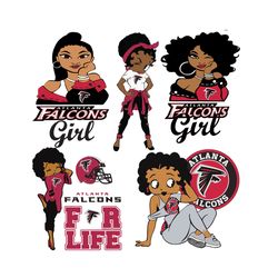 Atlanta Falcons SVG Bundle, Falcons Logo SVG, Sport SVG, Falcons Girl SVG, Betty Boop Falcons SVG, NFL Teams SVG