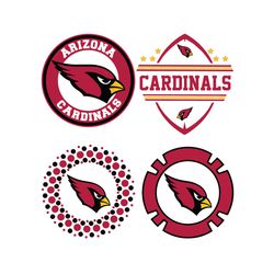 Arizona Cardinals SVG Bundle, Cardinals Logo SVG, Sport SVG, Cardinals Round Logo SVG, Football Teams Logo SVG, NFL SVG
