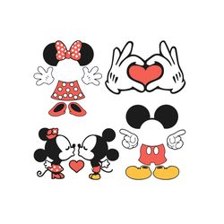 Disney Mouse Kiss Love SVG, Mouse Love Hand SVG, Mickey & Minnie Mouse Family SVG, Magic Kingdom SVG, Family Vacation SV