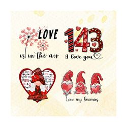 Love Is In The Air PNG, Gnomes Valentine PNG, Funny Cute Valentine PNG, Happy Valentine Day PNG, Quotes PNG