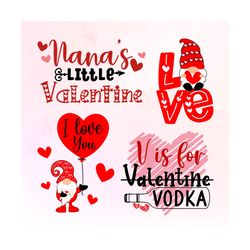 Gnomes Love Valentine PNG, My Little Valentine PNG, Funny Cute Valentine PNG, Happy Valentine Day PNG, Quotes PNG