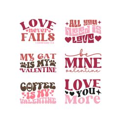 Love Never Fails SVG, Coffee Valentine SVG, Cat Valentine SVG, Pink SVG, Funny Valentine SVG, Happy Valentine Day SVG, Q