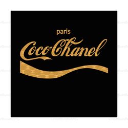 Paris Coco Chanel Golden Logo SVG, Fashion Brand Logo SVG, SVG File for Cricut, Instant Download