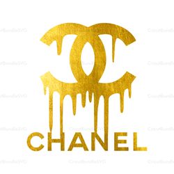 Chanel Golden Drip Logo Svg, Chanel Logo Brand Svg, Logo Svg, Fashion Brand Svg, Famous Brand Svg, Fashion Svg