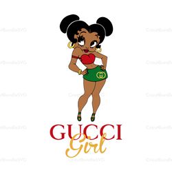 Gucci x Betty Boop Logo SVG, Gucci Girl Logo SVG, Gucci SVG, Logo SVG, Fashion Logo SVG, Brand Logo SVG