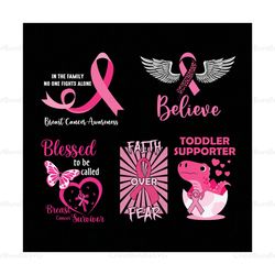 Believe in Breast Cancer SVG, Faith Over Fear SVG, Breast Cancer Awareness SVG, Designs Breast Cancer Svg Bundle, Breast