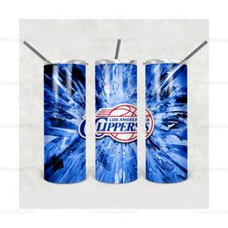 Los Angeles Clippers Basketball Tumbler Wrap, 20oz Tumbler Design Straight, NBA Basketball Tumbler Wrap