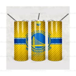 Golden State Warriors Basketball Tumbler Wrap, 20oz Tumbler Design Straight, NBA Basketball Tumbler Wrap