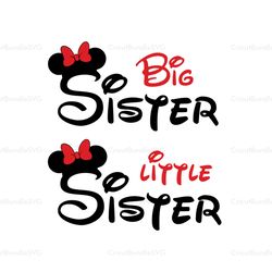 Big Sister Minnie Mouse SVG, Little Sister Mouse SVG, Minnie Disney SVG, Disney SVG, Disney Character SVG, Movie, Cartoo