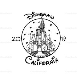 Disneyland California 2019 SVG, Disney Kingdom SVG, Disney SVG, Disney Characters SVG, Cartoon, Movie Silhouette