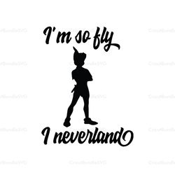 I'm So Fly I Neverland SVG, Peter Pan SVG, Disney Peter Pan SVG, Disney SVG, Disney Characters SVG, Cartoon, Movie Silho