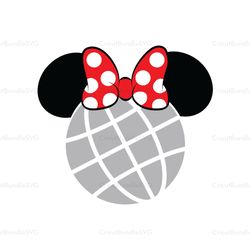 Minnie Mouse Epcot SVG, Epcot Ball SVG, Disney Mouse SVG, Disney SVG, Disney Characters SVG, Cartoon, Movie Silhouette