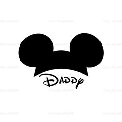 Daddy Mickey Mouse Ears SVG, Magic Mouse SVG, Disney Mouse SVG, Disney SVG, Disney Characters SVG, Cartoon, Movie Silhou
