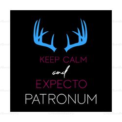 Keep Calm and Expecto Patronum SVG, Blue Horn SVG, Harry Potter Movie SVG, Hogwarts SVG, Wizard SVG, Digital download