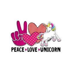 Peace Love Unicorn PNG