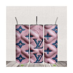 Louis Vuitton Logo 3D Inflated Skinny Tumbler Wrap PNG
