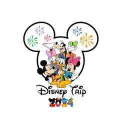 Mickey Mouse Friends Disney Trip 2024 PNG