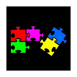 Classic Colorful Puzzle For Autism Day PNG