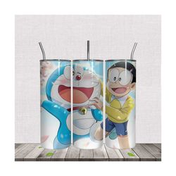 Doraemon And Nobita Smiling Tumbler PNG