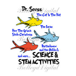 Science And Stem Activities Svg, Dr Seuss Svg, Science Svg, Stem Activities Svg, Fish Svg, Cat In The Hat Svg