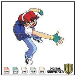 Pokemon Trainer Ash Ketchum Satoshi SVG Cut Files