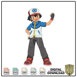Anime Pokemon Ranger Satoshi Ash Ketchum SVG