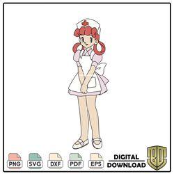 Cartoon Characters Pokemon Nurse Joy SVG Cutting Files