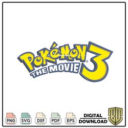 Pokemon The Movie 3 Anime Logo SVG