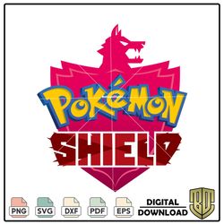Anime Pokemon Shield Logo SVG PNG Cutting Files