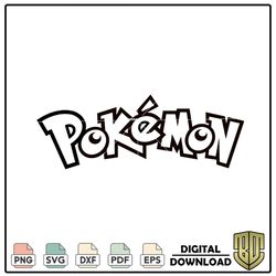 Anime Pokemon Cartoon Font Logo SVG Silhouette