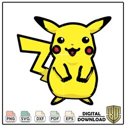 Kawaii Pocket Monster Pikachu Anime Pokemon SVG
