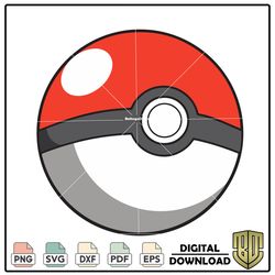 Anime Cartoon Poke Ball Pokemon SVG