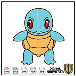 Water Type Pokemon Squirtle Anime SVG