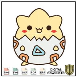 Chibi Psychic Type Pokemon Togepi Anime SVG