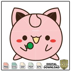 Chibi Normal Fairy Type Anime Pokemon Jigglypuff SVG