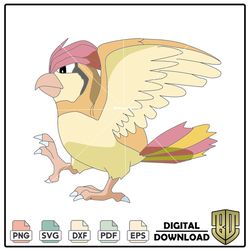 RaptorLike Avian Pokemon Anime Pidgeotto SVG