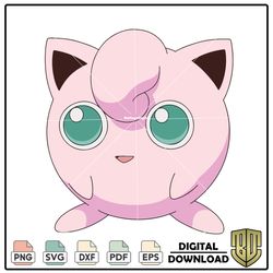 Anime Pink Fairy Pokemon Purin Jigglypuff SVG
