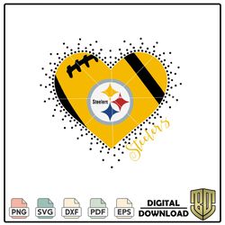 Pittsburgh Steelers PNG, NFL SVG, football Vector, Clipart, Heart Pittsburgh Steelers SVG.
