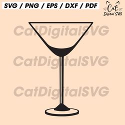 Martini Glass 2 SVG, Martini Svg, Cocktail Svg, Alcohol Svg, Martini Clipart, Files for Cricut, Cut Files For Silhouette