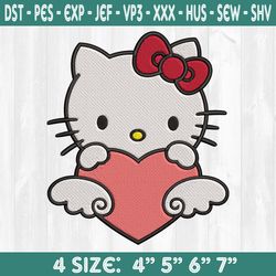 Love Hello Kitty Embroidery Design, Valentine Day Embroidery Designs, Hello Kitty Embroidery Designs