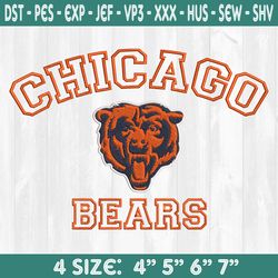 Chicago Bears Embroidery Designs, Football Logo Embroidery Designs, NFL Logo Embroidery Designs