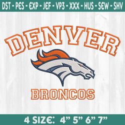 Denver Broncos Embroidery Designs, Football Logo Embroidery Designs, NFL Logo Embroidery Designs