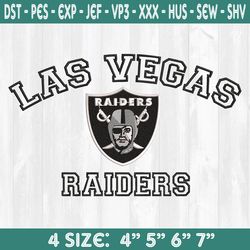 Las Vegas Raiders Embroidery Designs, Football Logo Embroidery Designs, NFL Logo Embroidery Designs