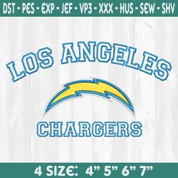 Los Angeles Chargers Embroidery Designs, Football Logo Embroidery Designs, NFL Logo Embroidery Designs