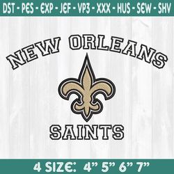 New Orlearn Saints Embroidery Designs, Football Logo Embroidery Designs, NFL Logo Embroidery Designs
