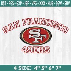 San Francisco 49ers Embroidery Designs, Football Logo Embroidery Designs, NFL Logo Embroidery Designs