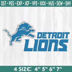 Detroit Lions Football Machine Embroidery, NFL Logo Embroidery Designs, NFL Champions Embroidery, Superbowl Embroidery