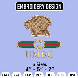 NCAA UMBC Retrievers Embroidery Designs, Guc.ci Logo Embroidery Files, Machine Embroidery Pattern, Digital Download