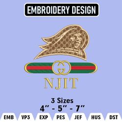 NCAA NJIT Highlanders Embroidery Designs, Guc.ci Logo Embroidery Files, Machine Embroidery Pattern, Digital Download