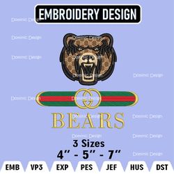 NCAA Central Arkansas Bears Embroidery Designs, Guc.ci Logo Embroidery Files, Machine Embroidery Pattern